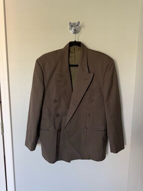 Cerruti 1881 Super 100s Wool Extra Fine Merino Brown Blazer